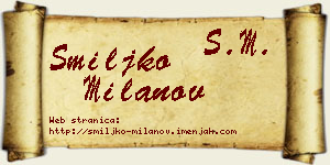 Smiljko Milanov vizit kartica